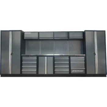 Sestava dílenského nábytku Procarosa PROFESSIONAL XXL-6 Pracovní deska: nerezová