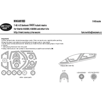 Plastikový model New Ware 1/48 Mask T-45A/C Goshawk BASIC (KIN)