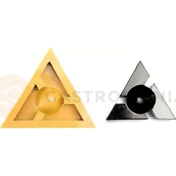 Kuchyňská sůl Silikonová forma na cukrovou hmotu nebo čokoládu ve tvaru trojuhelníku s prohlubní - 200x40 mm | SILIKOMART, SugarFlex Gold
