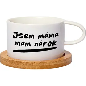 Hrnek makronka - Jsem máma, mám nárok Barva hrnečku: Bílá