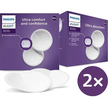 Dámská móda AVENT jednorázové prsní vložky 2x60ks