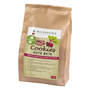 Krmivo pro koně Waldhausen Cookies Beetroot -červená řepa - bezobilné 1 kg