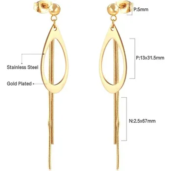 Náušnice Visací náušnice z nerezové oceli - 285G