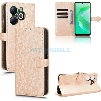 Pouzdro na mobilní telefon Pouzdro Shield4U Infinix Smart 8 (X6525) Honeycomb otevírací zlaté a zpět 25 Kč s ATC Clubem