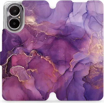 Pouzdro na mobilní telefon Flipové pouzdro Mobiwear - Realme C67 - VP20S Fialový mramor (Knížkové flip pouzdro, obal, kryt na mobil Realme C67 - VP20S Fialový mramor, materiál Umělá kůže + TPU - ochrana 360°, stojánek, silikonová vanička, magnetické zavírání)