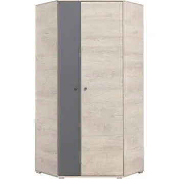 Šatní skříň MEBLAR Šatní skříň rohová skříň DELLA 2 - dub / antracit