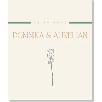 Party nádobí Personal Visačka na dárek - Greenery Rose Zvolte množství: od 41 ks a víc