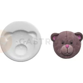 Kuchyňská sůl Silikonová forma na cukrovou hmotu ve tvaru hlavy medvídka - SLK308, 55x48 mm | SILIKOMART, SugarFlex