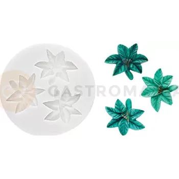 Kuchyňská sůl Silikonová forma na cukrovou hmotu ve tvaru listů - SLK277, 43x40 mm | SILIKOMART, SugarFlex