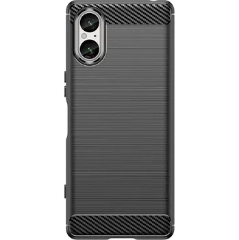 Beweare Ohebný carbon kryt na Sony Xperia 5 V - černý