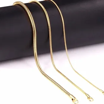 Řetízek Módní unisex řetízek na krk - Zlatá,3mm,55cm