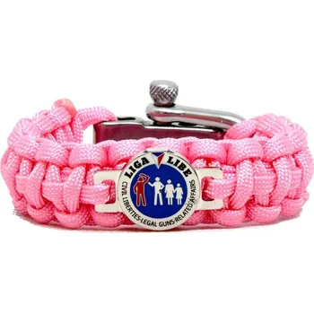 Náramek Cordell Paracord Náramek Liga Libe Růžový - Velikost L/XL, Barva Růžová