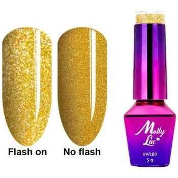 Lak na nehty 641. MOLLY LAC gel lak Flashing Neon 5ml