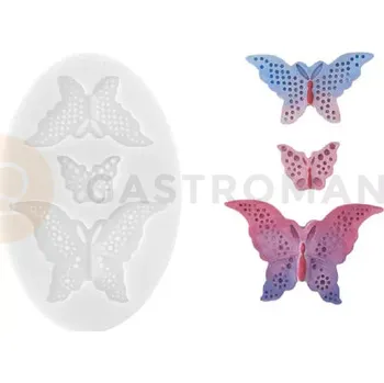 Kuchyňská sůl Silikonová forma na cukrovou hmotu ve tvaru motýlů - SLK367, 60x36 mm | SILIKOMART, SugarFlex