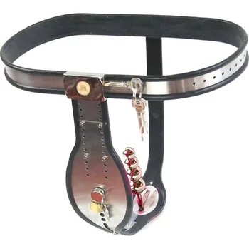 Pás cudnosti Černý pás cudnosti s análním kolíkem – unisex, velikost 60-90 cm