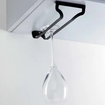 Interex design Jednořadý držák sklenic EXCLUSIVE / Černý matný