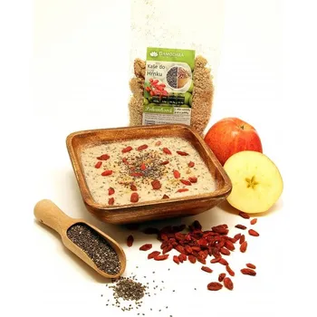 Zdravá kaše do hrnku - Pohanková s chia, goji a jablkem