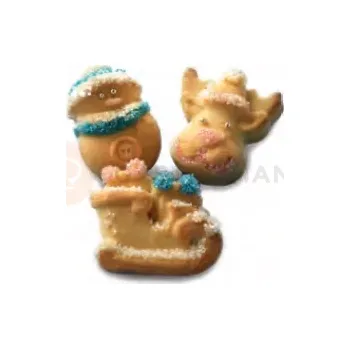 Kuchyňská sůl Silikonová forma na cukroví a dezerty SF137 FUNNY CHRISTMAS - 6 hnízdeček | SILIKOMART, Christmas inspiration