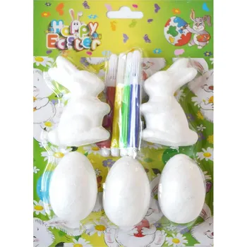 omalovánky Velikonoční omalovánky, set 5 ks polystirenu a fixy