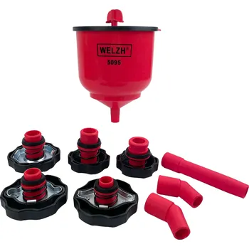 Nálevky na chladící kapalinu, sada s 5 adaptéry, Welzh (Welzh Werkzeug)