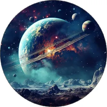 Přisada na vaření a pečení Jedlý papír velké a malé planety 1 19,5cm