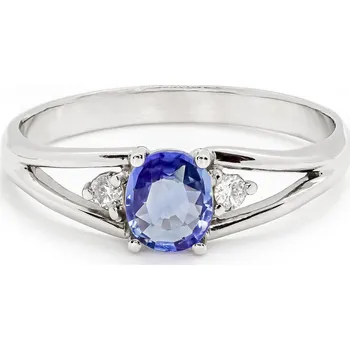 Prsten Zlatý prsten se safírem a diamanty 21ZP2400781