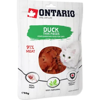 Pamlsek pro kočku Pochoutka Ontario kachna, tenké plátky 50g