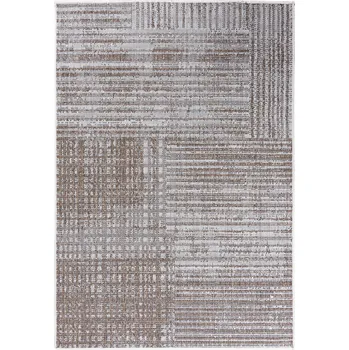 Koberec Bezvlasý koberec Madrid - linky 2 - hnědý Rozměr koberce: 100x200 cm