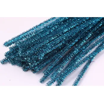 Hobby drát Chlupaté drátky tyrkysové lurex č.25