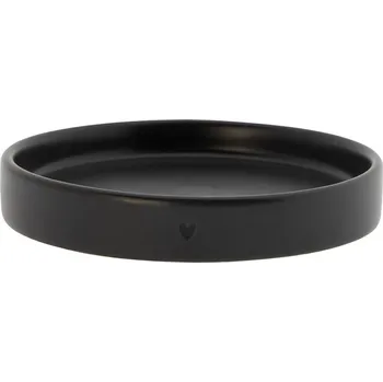 Vánoční dekorace Bastion Collections TRAY MATT BLACK, kulatý podnos, 12x2cm LI-TRAY-005-MB