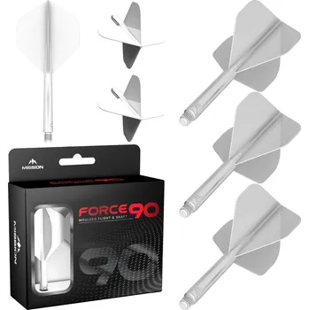 Šipka Mission Force 90 bílé, standardní No2 letky a střední násadky
