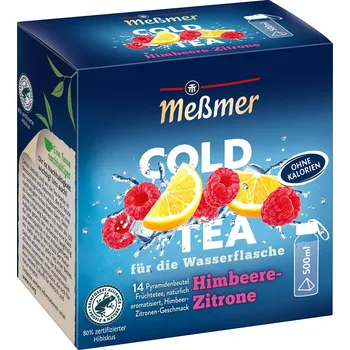 MESSMER LEDOVÝ OVOCNÝ ČAJ COLD TEA MALINA A CITRON 38,5g NĚMECKO!