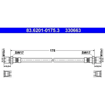 Brzdová hadice Brzdová hadice ATE 83.6201-0175.3