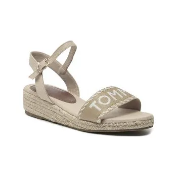 Dámská obuv Espadrilky Tommy Hilfiger Rope Wedge Sandal T3A7-33287-0890 S Béžová 37