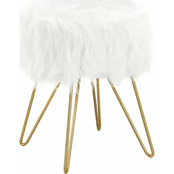 Taburet Taburet, bílá / zlatý nátěr, Jamin