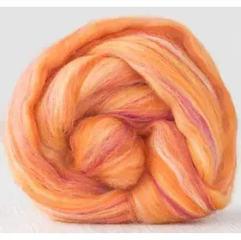 Ovčí rouno Ovčí rouno česané - oranžový melír