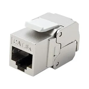 Síťový konektor ROLINE Keystone konektor RJ45 kat. 6a, stíněný, 180°, montáž bez nástrojů - 21.17.0326