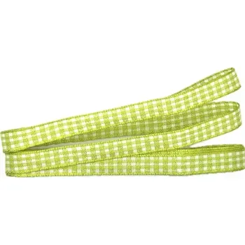 Stuha Saténová stuha GREEN KARO LIGHT 10mm x 2m (5,-Kč/m) (Saténová stuha, oboulící, tkaním zpevněné okraje)