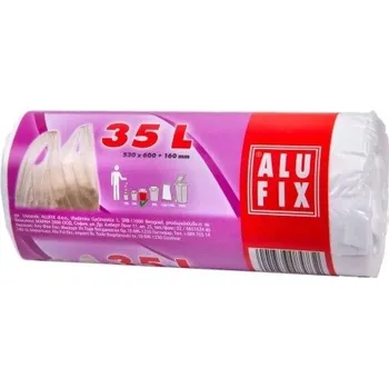 Pytle na odpadky Pytel na odpad Alufix 35 l, 11 mic, s uchy, bílý, 25 ks