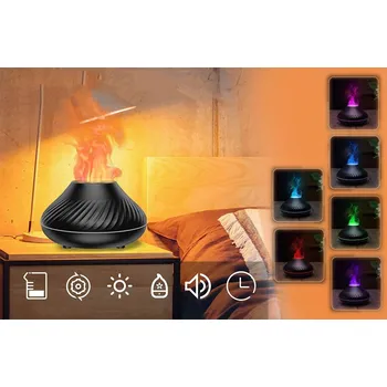 Vůně do bytu Aroma difuzér s efektem hořícího plamene ROUND 2541