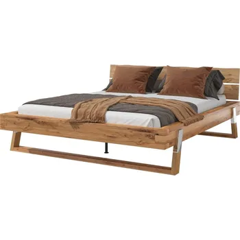 Postel Postel z masivu KONGO 160x200 jádrový buk/chrom