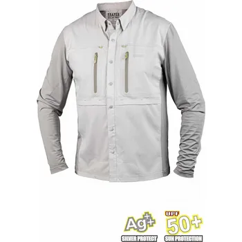 Pánská košile Muškařská košile Traper Solar Pro Light Grey vel. XL