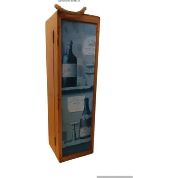 Stojan na víno Dřevěné pouzdo na víno (Bílá dřevěná dekorace)