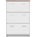 Botník 3K, bílá / dub sonoma, TOPTY TYP 10