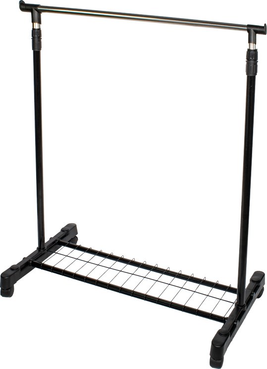 HomeLife Pojízdný stojan na šaty Single 78 x 42 x 160 cm, černý