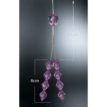 DEKORAČNÍ ŠŇŮRA NA ZÁVĚS 12 FIALOVÁ