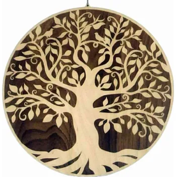 Dekorace na zeď - Strom života - gravírovaný tmavý