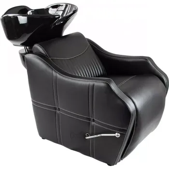 Kadeřnické křeslo Kadeřnický mycí box KING - matná černá