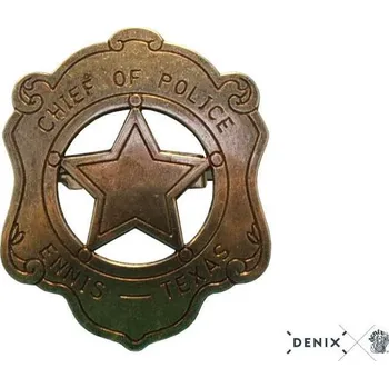 Odznak šéfa Policie Ennis Texas - bronzový