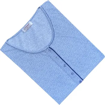 Dámská noční košile Dámská bavlněná noční košile C-Lemon - BL3323-T Barva: Modrá, Velikost: XXL